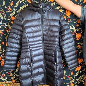 long black puffer jacket